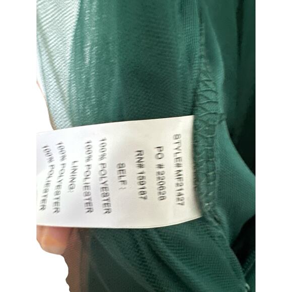 Maniju Green Maxi Dress Color EMERALD Style MF21427 Size L - Picture 9 of 9